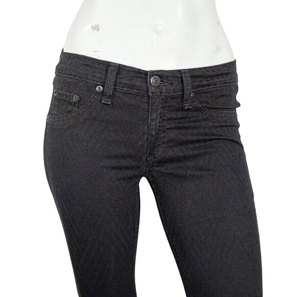 Rag & Bone Skinny Jeans Chevrn Ombre Black Stretch size 25 - Picture 7 of 9